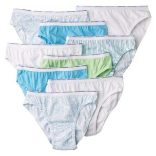 Girls Hanes Assorted Print 9 pack Bikini Underwear 6