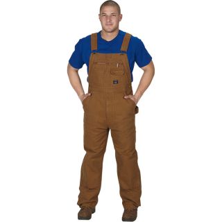 Key Unlined Duck Bib Overall   Saddle, 40 Inch Waist x 34 Inch Inseam, Model