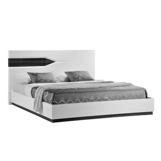Global Furniture Usa Hudson White/ Grey Queen Bed Grey Size Queen