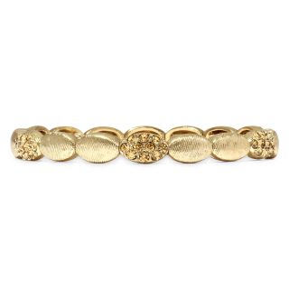 MONET JEWELRY Monet Gold Tone Crystal Stretch Bracelet, Topz