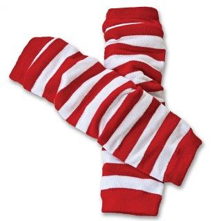 Red and White Leg Warmers