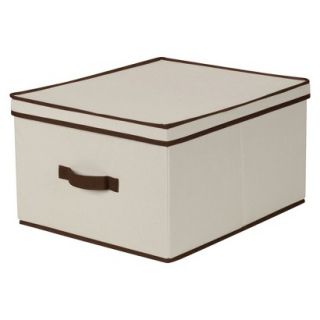 Household Essentials Jumbo Storage Box Natural/Coffee
