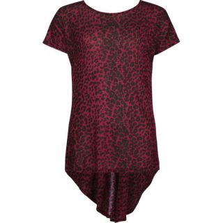 Leopard Print Girls Bar Back Top Berry In Sizes Small, X Small, Large