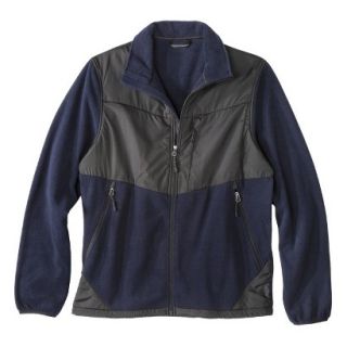 C9 by Champion Mens Fleece Jacket with Nylon Overlay   Navy XL
