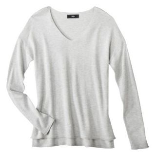 Mossimo Womens V Neck Pullover Sweater   Heather Gray XL