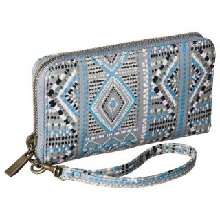 Merona Printed Phone Case Wallet with Removable Wristlet Strap   Gray