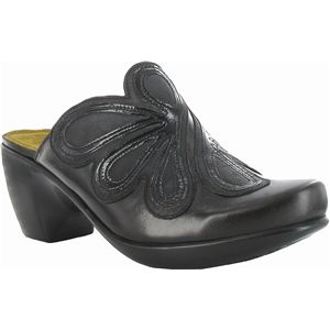 Naot Womens Adore Black Madras Black Velvet Nubuck Black Crinkle Patent Shoes, Size 42 M   90060 NY6