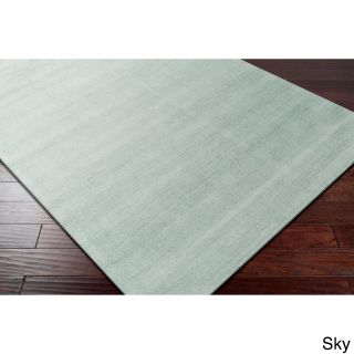 Surya Carpet, Inc. Hand loomed Decker Casual Solid Area Rug (76 X 96) Blue Size 76 x 96