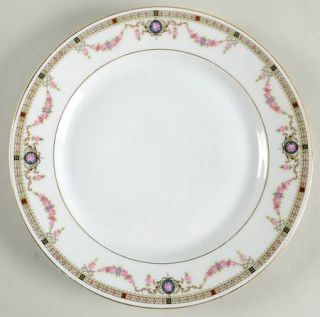 EAMAG Eam21(White Rim) Luncheon Plate, Fine China Dinnerware   Geometric Band,Pi