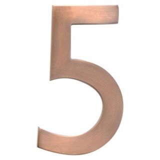 Architectural Mailboxes 5 House Number 5   Antique Copper