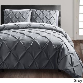 Victoria Classics Carmen 3 piece Duvet Cover Set With Additional Shams Available Grey Size King