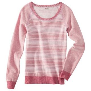 Mossimo Supply Co. Juniors Striped Scoop Neck Sweater   Coral S(3 5)
