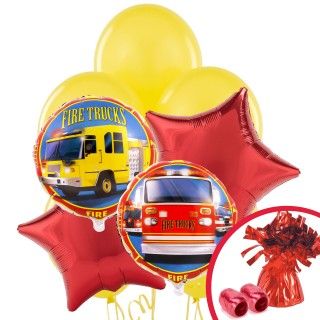 Fire Trucks Balloon Bouquet