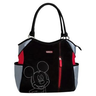 Disney Mickey Fashion Tote Diaper Bag   Black/Red/Grey
