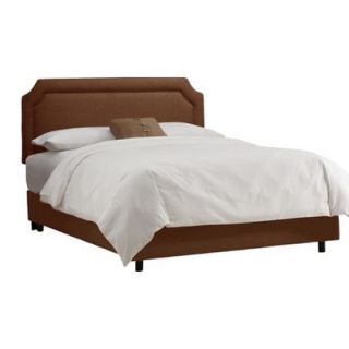 Skyline Full Bed Skyline Furniture Clarendon Notched Bed   Linen Chocolate