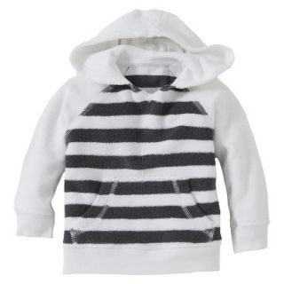Burts Bees Baby Newborn Boys Striped Hooded Sweatshirt   Cloud/Slate 24 M