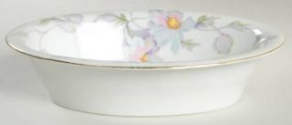 Epiag 16665 9 Oval Vegetable Bowl, Fine China Dinnerware   Pink/Lavender Floral