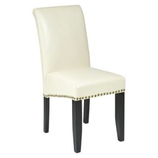 Dining Chair Office Star Parsons Chair with Nailheads   Cream