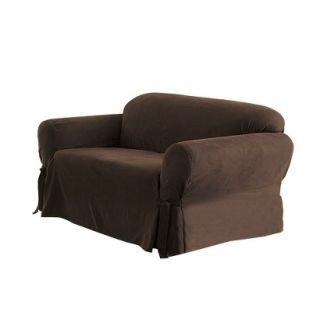 Sure Fit Soft Suede Sofa Slipcover   Chocolate
