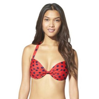 Mossimo Womens Mix and Match Polka Dot Underwire Swim Top  Poppy Red S