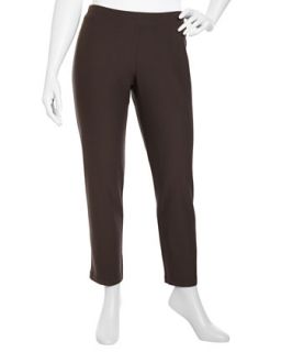 Washable Stretch Crepe Ankle Pants, Deep Rye, Womens