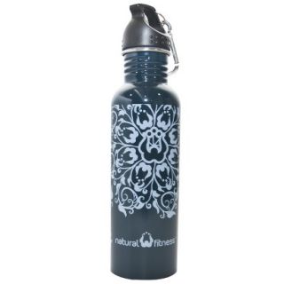 Natural Fitness Stainless Steel Water Bottle   Indigo/Aqua (25.36 oz)