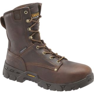 Carolina 8In. Waterproof Grizzly EH Boot   Dark Brown, Size 8, Model CA8011