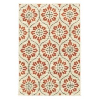 Shaw Living Medallion Accent Rug   Coral/Gray (2x3)