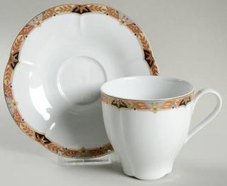 Tirschenreuth Versailles Flat Cup & Saucer Set, Fine China Dinnerware   Palais,R