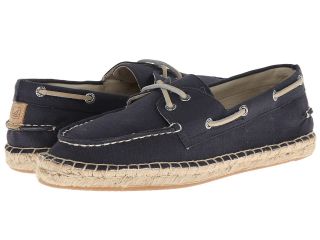 Sperry Top Sider Espadrille 2 Eye Canvas Mens Lace Up Moc Toe Shoes (Navy)