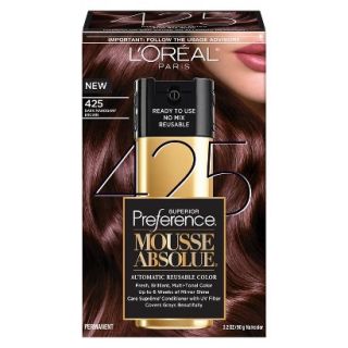 LOreal Paris Superior Preference Mousse Absolue Reusable Hair Color   425 Dark