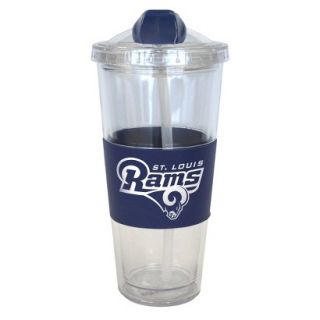Boelter Brands NFL 2 Pack St. Louis Rams No Spill Tumbler with Straw   22 oz