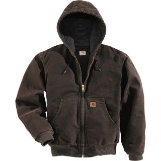 Carhartt Sandstone Active Jacket   Quilted Flannel Lined, Dark Brown, Medium,