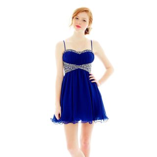 Embellished Ruched Short Dress, Dproy/silv