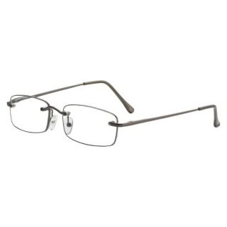 ICU Plastic Rimless Rectangle Readers With Case   +2.5