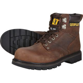 CAT 6In. 2nd Shift Steel Toe Boot   Dark Brown, Size 13 Wide, Model P89586