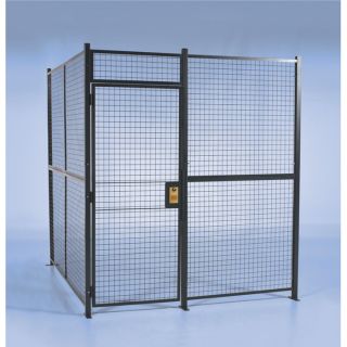 Wirecrafters Pre Engineered Security Room   10Ft.L x 10Ft.W x 8Ft.H Panels., 2 