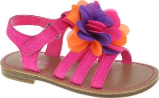 Girls Nina Delicia   Neon Pink Canvas Sandals