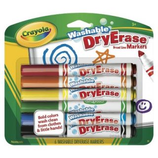 Crayola Washable Dry Erase Markers  6ct