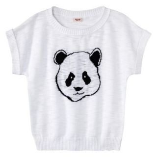 Mossimo Supply Co. Juniors Short Sleeve Graphic Sweater   Fresh White XL(15 17)