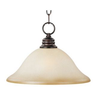 Casual Lighting 1 Bulb Pendant with Wilshire Glass   Oil Rubbed Bronze