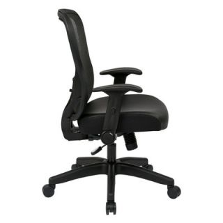 Office Star Space 28 Back Chair with Eco Leather Seat and Flip Arms 529 E3R2