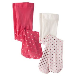 Cherokee Infant Toddler Girls 2 Pack Tights   Pink 12 24 M