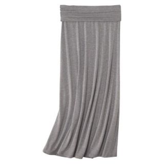 Mossimo Supply Co. Juniors Solid Fold Over Maxi Skirt   Gray XS(1)