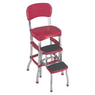 Cosco Step Stool Cosco Retro Chair with Step Stool   Red