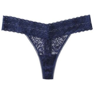 Gilligan & OMalley Womens All Over Lace Thong   Admiral Blue S