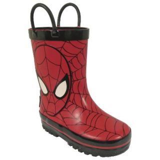 Toddler Boys Spiderman Rain Boots   Red 10