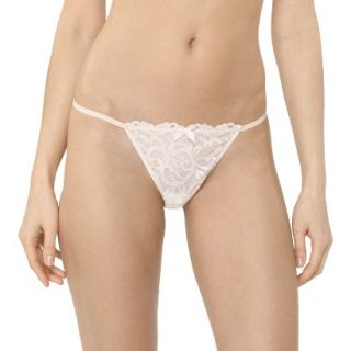 Gilligan & OMalley Womens Lace Thong   White XL