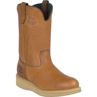 Georgia Farm & Ranch 10 Inch Wellington Work Boot   Barracuda Gold, Size 10,