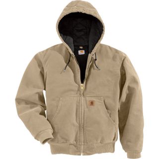 Carhartt Sandstone Active Jacket   Quilted Flannel Lined, Wheat, 4XL, Big Style,